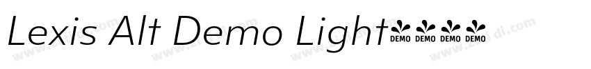 Lexis Alt Demo Light字体转换